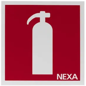 Skylt NEXA brandsläckare 20x20cm
