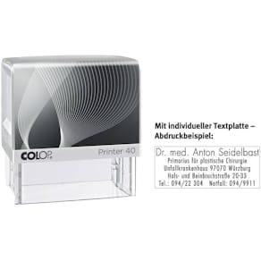 Selbstfärbestempel COLOP Printer 40, mit Stempelplatte