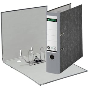 Ordner Leitz 180°, Pappe, A4, 8 cm, grau
