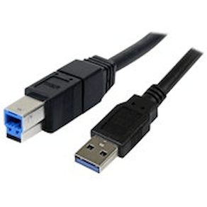StarTech.com 3 m svart SuperSpeed USB 3.0-kabel A till B  M/M
