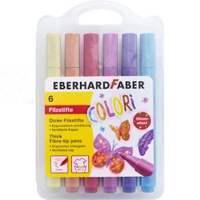 Faserschreiber-Etui Eberhard Faber Colori Glitter, 6 St.