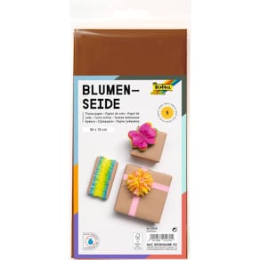 Blumenseide Folia, 50 x 70 cm, braun