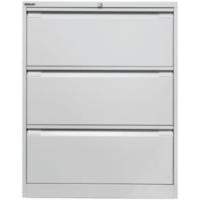 Hängeregistraturschrank Bisley, 3 Schubladen, lichtgrau