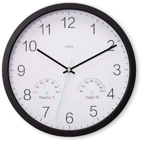 Väggur HAMA Santorini 30cm svart