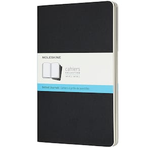 Cahier Journal Dotted Large Svart 3-Pack
