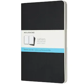 Cahier Journal Dotted Large Svart 3-Pack