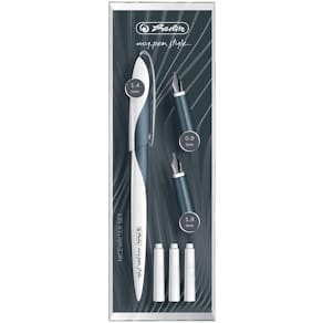 Füllhalter-Geschenkset Herlitz Nicewriter, dark shale