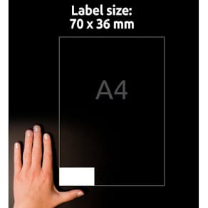Etikett AVERY 70x36mm 2400/fp