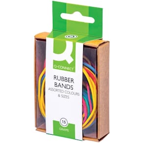 Gummiringe Q-CONNECT KF02032, bunt, sortiert, 15g