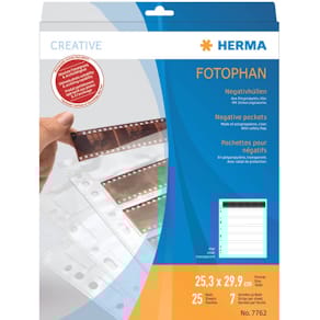 Negativhülle HERMA, 7x6, klar, 25 Stück
