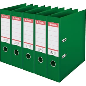 Ordner Esselte Power N°1, rug 7,5 cm, groen, pak van 5 stuks