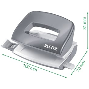 Mini Locher- und Heftgerät-Set Leitz NeXXt WOW, metallic gelb