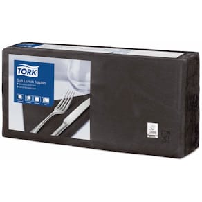 Frokostserviet Tork Advanced 1/4-fold, 3-lag sort, 1500 stk