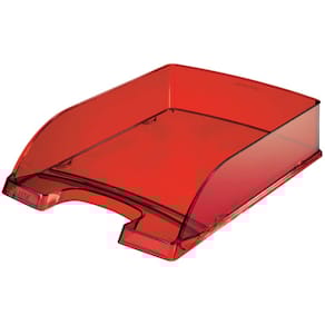 Briefkorb Leitz Transparent Plus, A4, dunkelrot/transparent