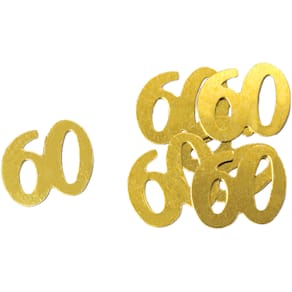 Konfetti Zahl 60, gold