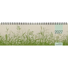 Tischkalender ZETTLER Typ 159, quer, 32 x 10,5 cm, natur, 128 S.