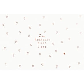 Hochzeitskarte, 5er-Set mit farbigen Kuverts