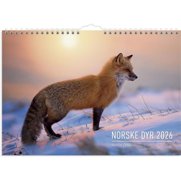 Veggkalender GRIEG 2026 Norske dyr