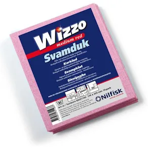 Svampduk Wizzo Medium röd 21x17cm, 10/FP