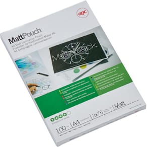 Lamineerhoes GBC Matt, A4, 150 micron (2 x 75 micron), 100 stuks