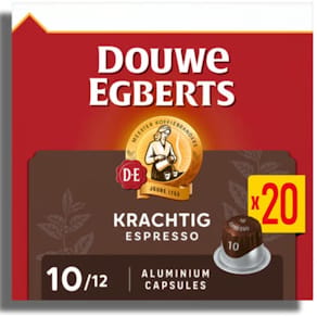 Koffiecapsules Douwe Egberts Espresso, pak van 20 stuks