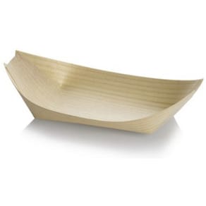 Træ serveringsbåd fødevaregodkendt, 235 x 110 x 20 mm, 50 stk