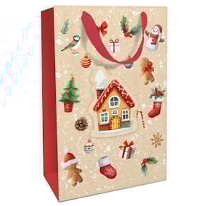 Geschenktragetasche BRAUN + COMPANY My Little House, Weihnachten