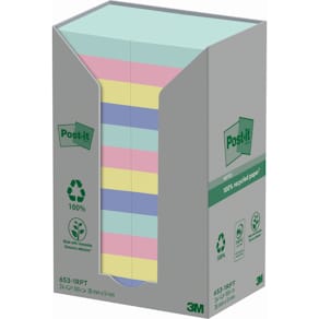 Haftnotizblock Post-it Recycling Notes, pastell sortiert