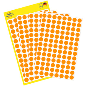 Markierungspunkte Avery Zweckform, Ø8 mm, leuchtorange 416 Stück