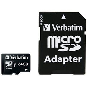 Micro SDXC Card 64GB Class 10 w/adaptor