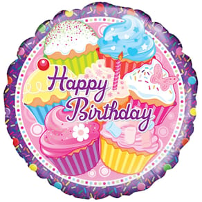 Folienballon OAK TREE Cupcake Birthday, 46 cm
