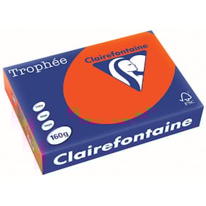 Gekleurd papier Clairefontaine Trophée Intens, A4, 160 g/m², 250 vel, rood