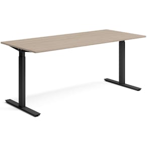 Skrivbord el 180x80 cm Vit ask/Svart
