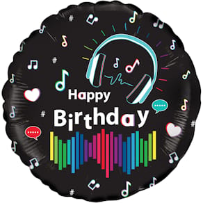 Folienballon Oak Tree Media Music Happy Birthday