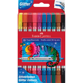 Fasermaler-Etui Faber-Castell Duo, 10 St., Glitzer
