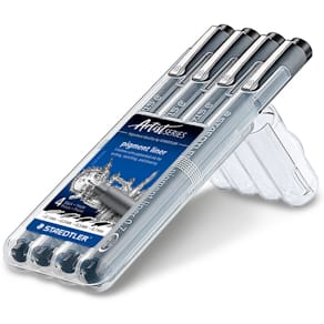 Feinschreiber STAEDTLER pigment liner, schwarz, 4 Stück