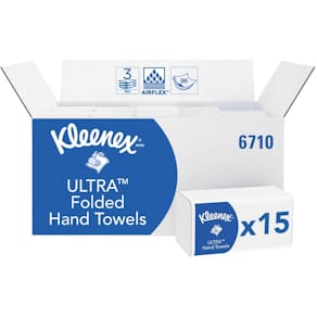 Papieren vouwhanddoeken Kleenex Ultra Super Soft, 3-laags, 96 v.,
