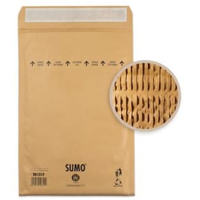 Påse vadderad SUMO 225x340mm brun 10/fp