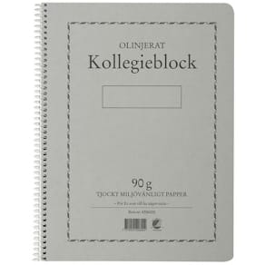 Kollegieblock A4, olinjerat, 90g
