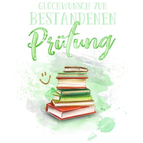 Glückwunschkarte zur bestandenen Prüfung