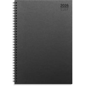 Sjefskalender GRIEG A4 spiral 2026 sort