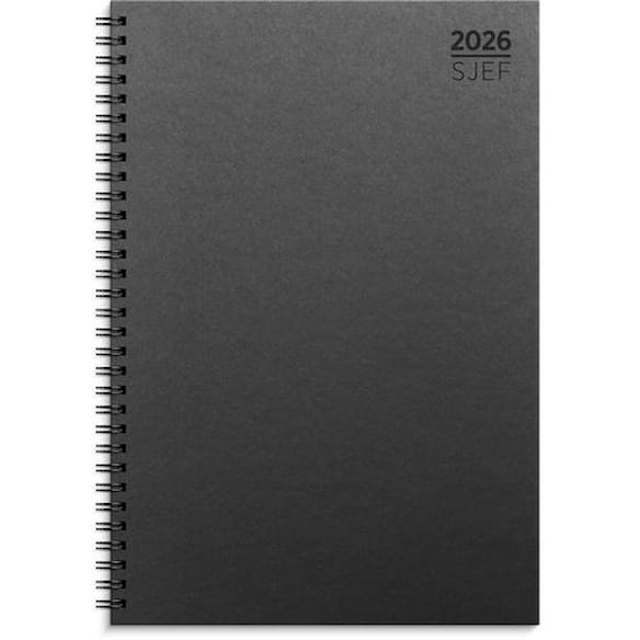 Sjefskalender GRIEG A4 spiral 2026 sort