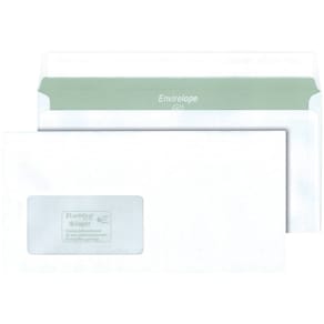 Briefumschlag Envirelope, DL, Fenster, HK, 75 g/m², weiß