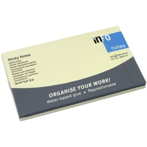 Notes INFO NOTES 75x125mm gul