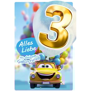 Geburtstagskarte Kinder (Boys), Zahl 3