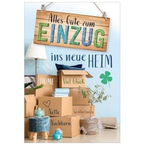 Glückwunschkarte zum Einzug