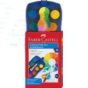 Farbkasten Faber-Castell Connector, 12 Farben, blau