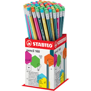 Bleistift mit Radierer STABILO pencil 160, sortiert