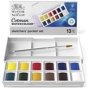 Akvarellfärglåda Cotman, 12 färger