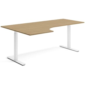 Skrivbord el vänster 80x200 cm Ek/Vit